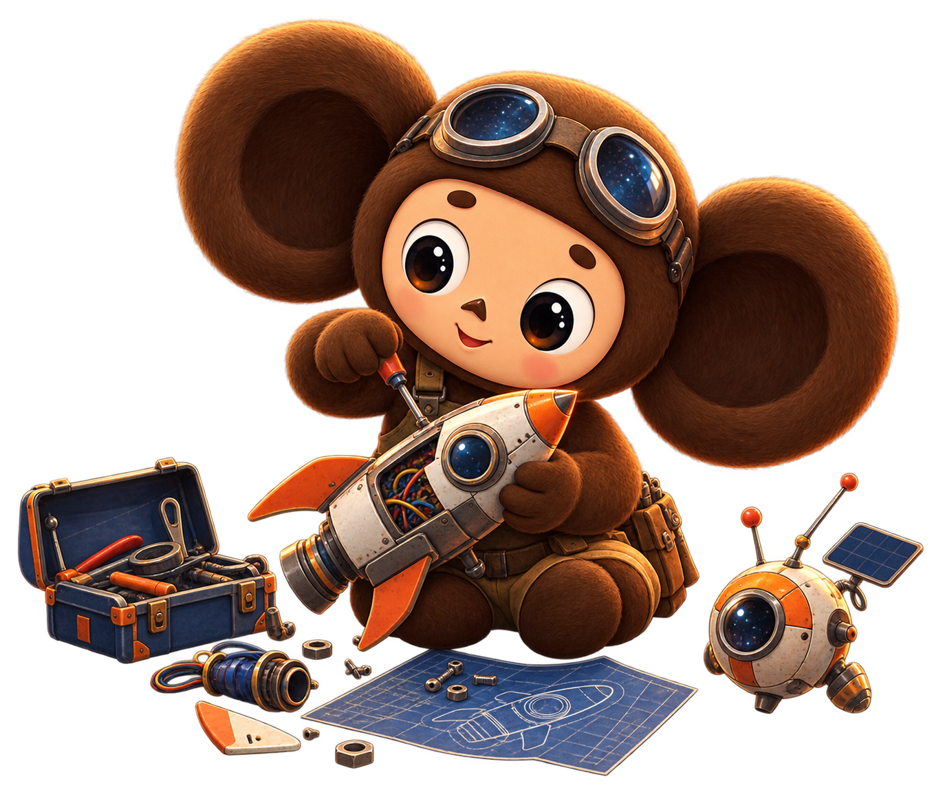 Cheburashka construyendo QuieroRusia